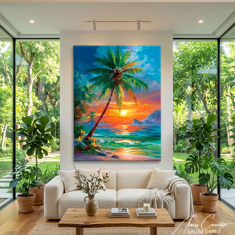 Toile Bleu Tropical