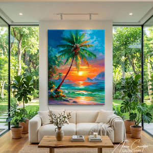 Toile Bleu Tropical