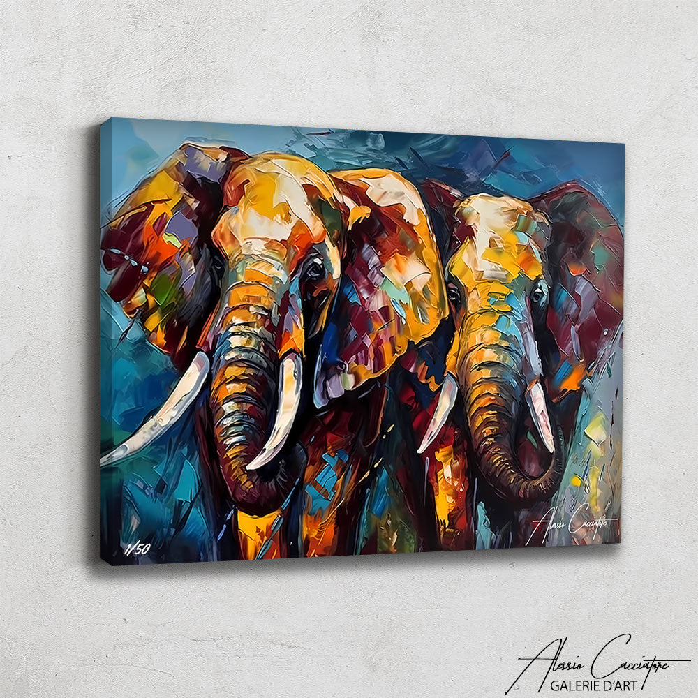 Peinture Éléphant Couleur