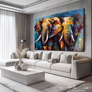 tableau éléphant peinture