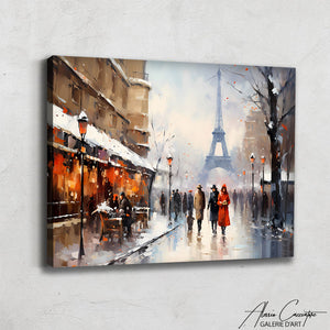 Tableau Paris Sous la Neige