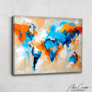 Toile Carte du Monde
