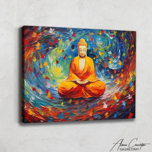 peinture bouddha zen