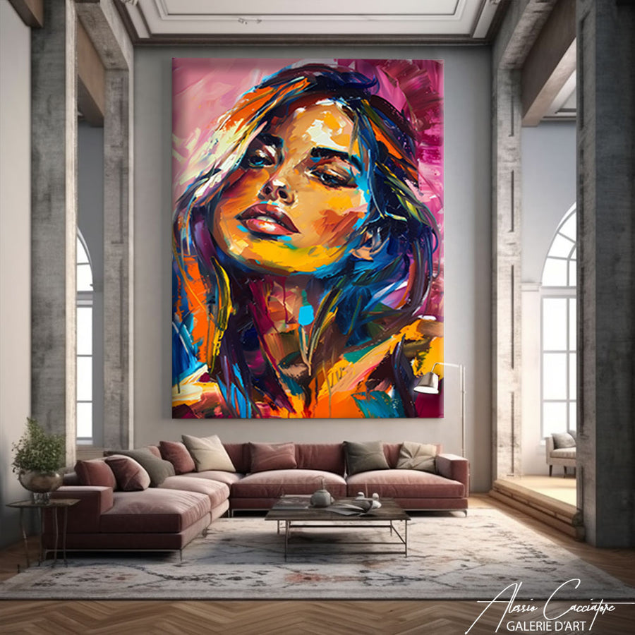 Tableau Femme Moderne – mise en situation