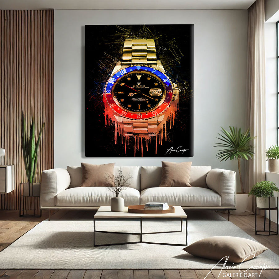TABLEAU ROLEX PEINTURE
 – mise en situation