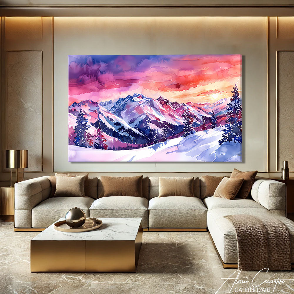 Tableau Neige Montagne
