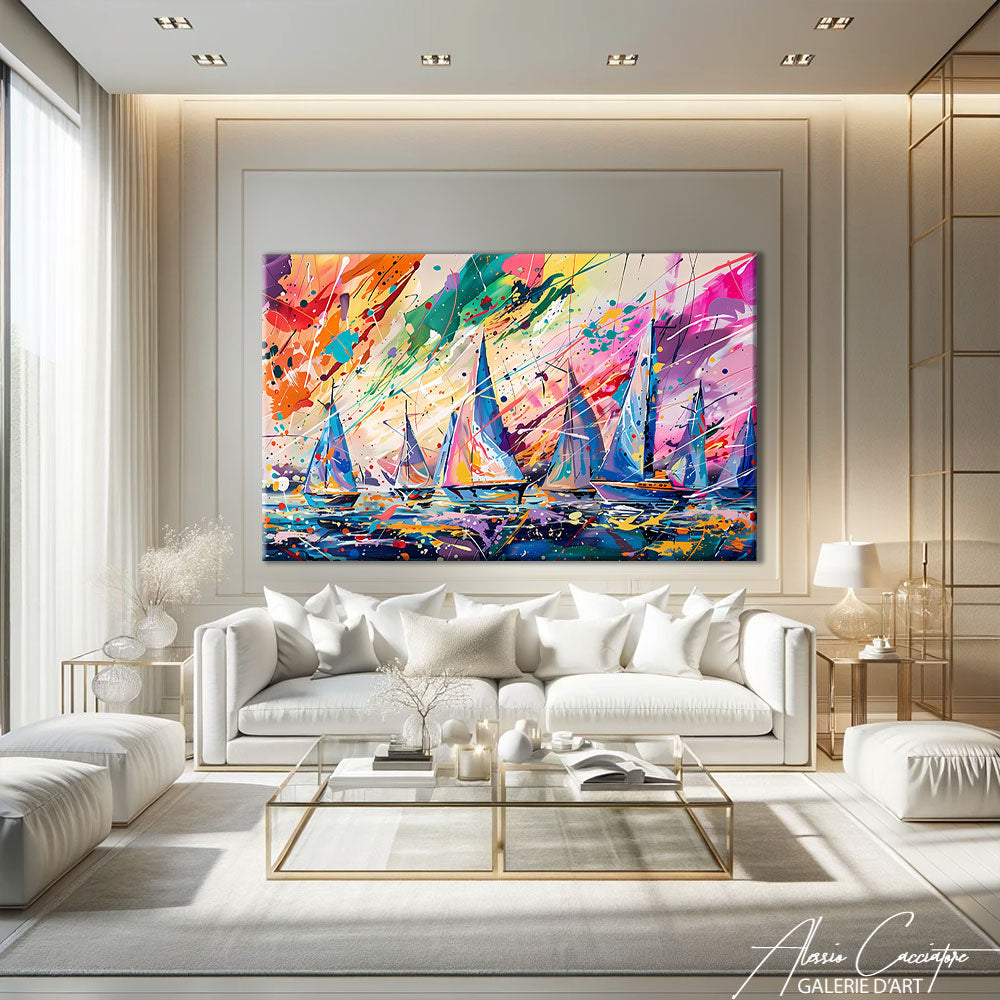 Tableau Moderne Voiliers
