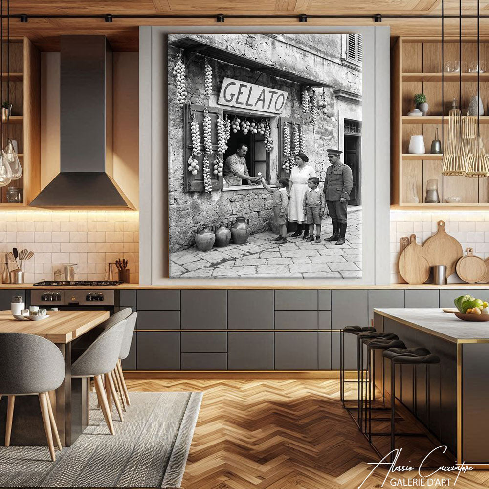 TABLEAU NOIR ET BLANC NOSTALGIQUE