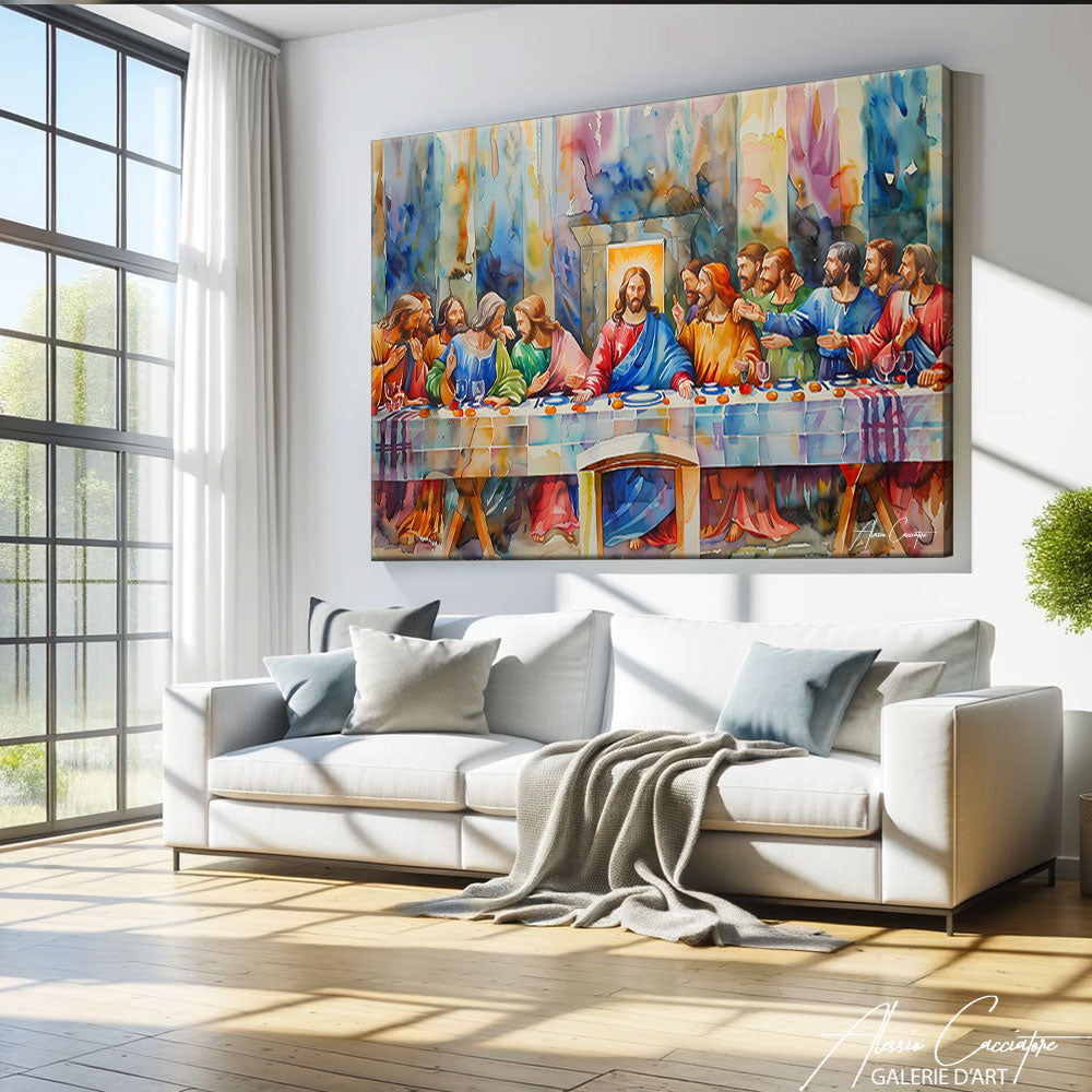 tableau jésus à table