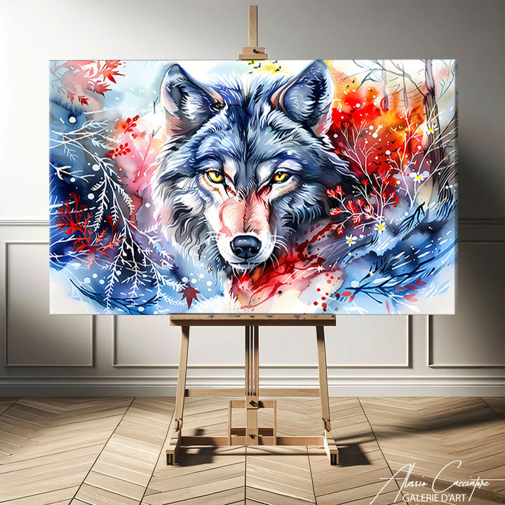 tableau loup art