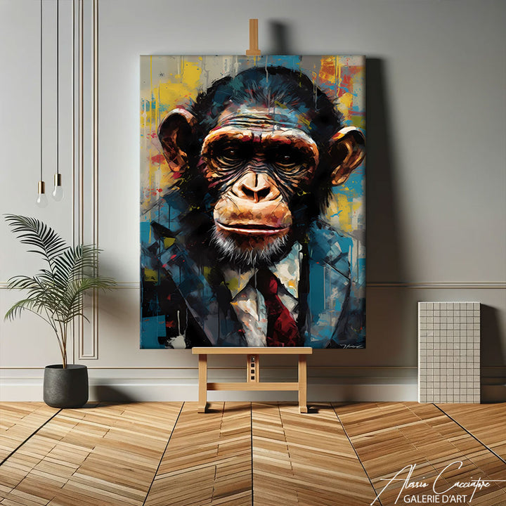 tableau singe peinture