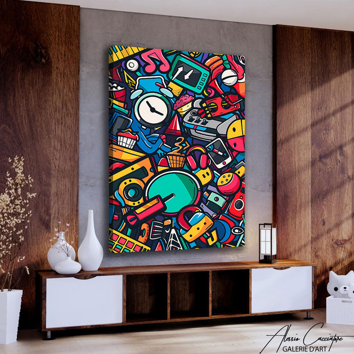 Peinture Graffiti sur Toile
