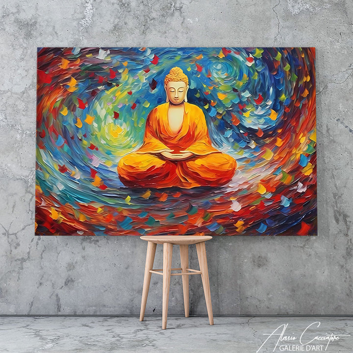 peinture bouddha acrylique