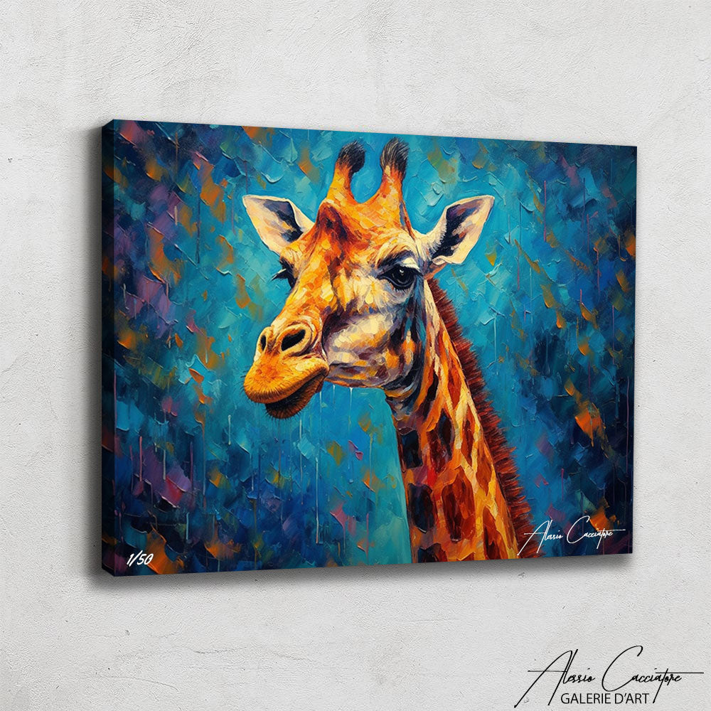 tableau girafe coloré