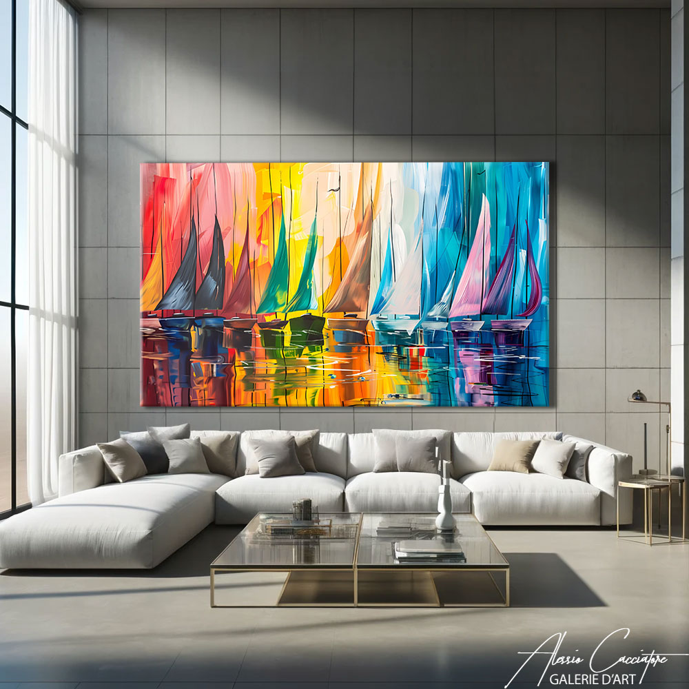Tableau Voilier Coloré