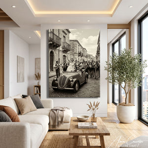 TABLEAU PHOTOGRAPHIE NOIR ET BLANC ITALIE