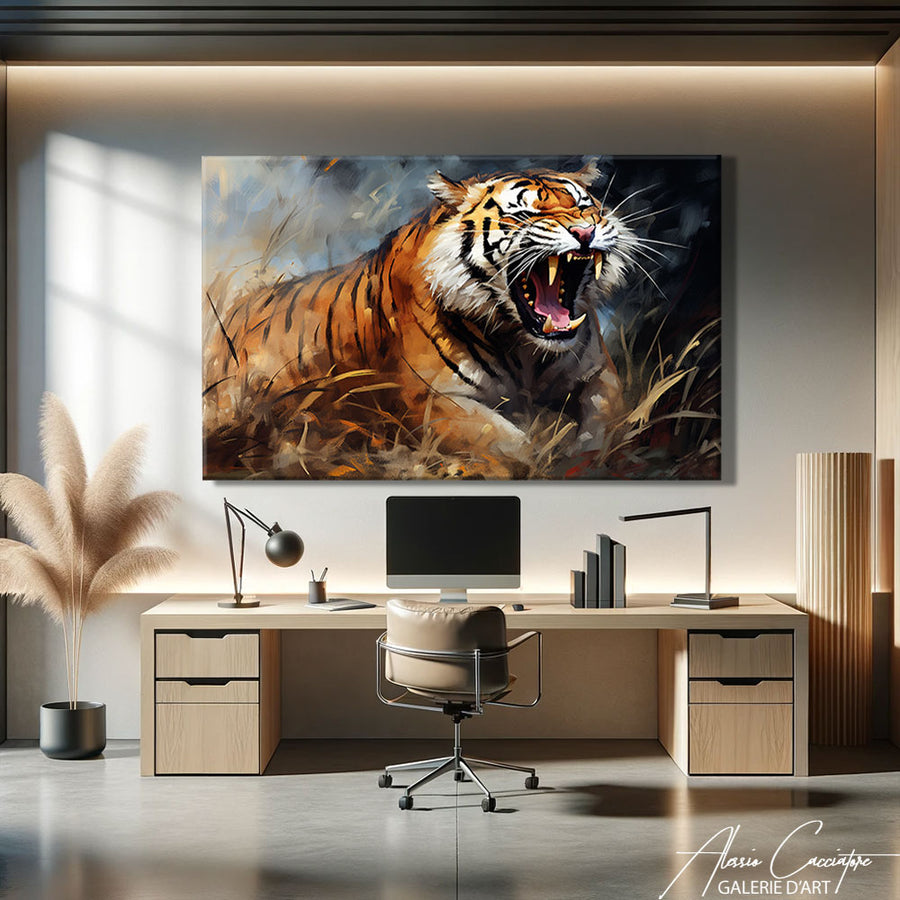 Tableau Décoration Tigre – mise en situation