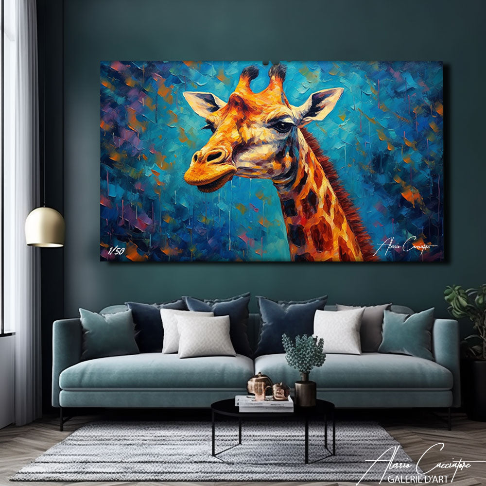 peinture girafe moderne