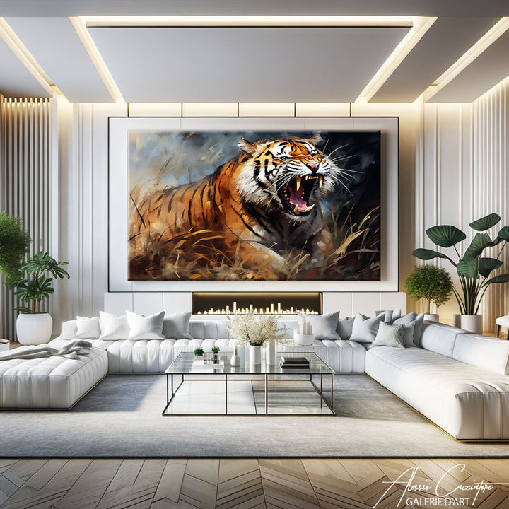 tableau tigre décoration