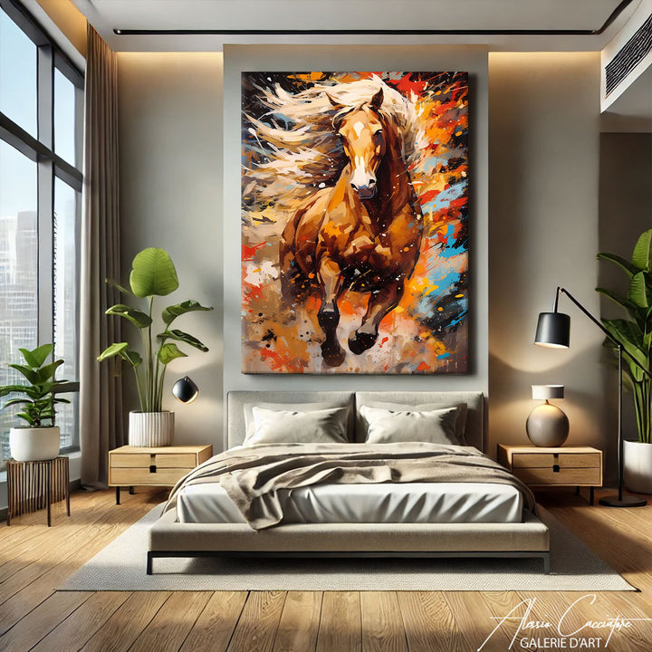 tableau cheval coloré