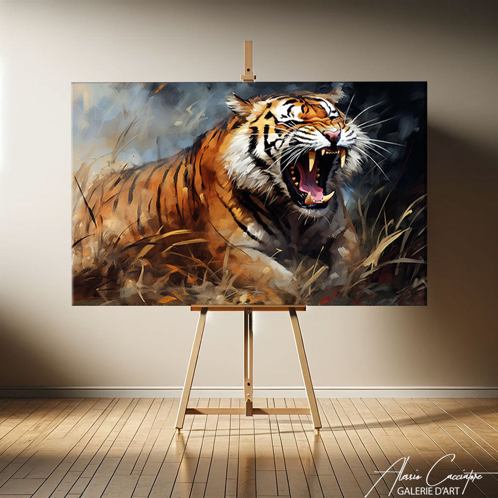 tableau tigre peinture