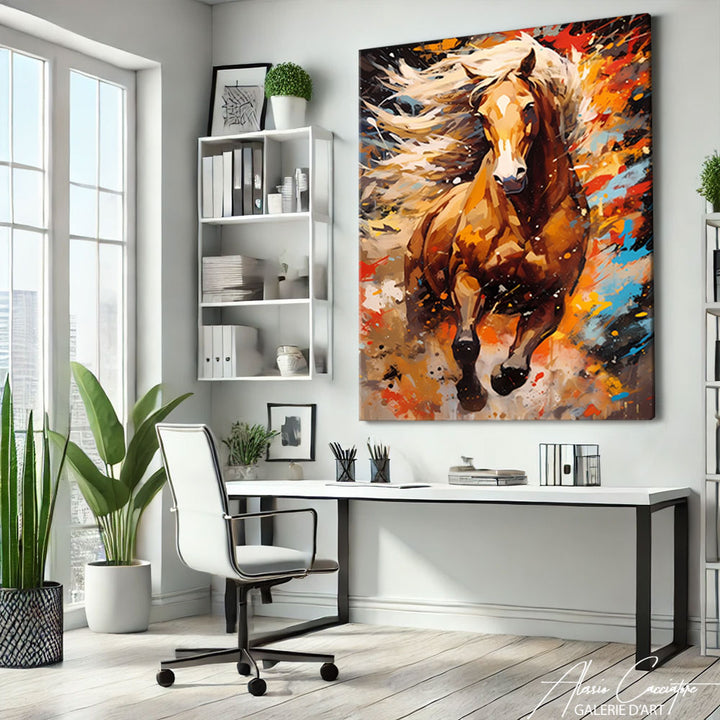 tableau cheval original