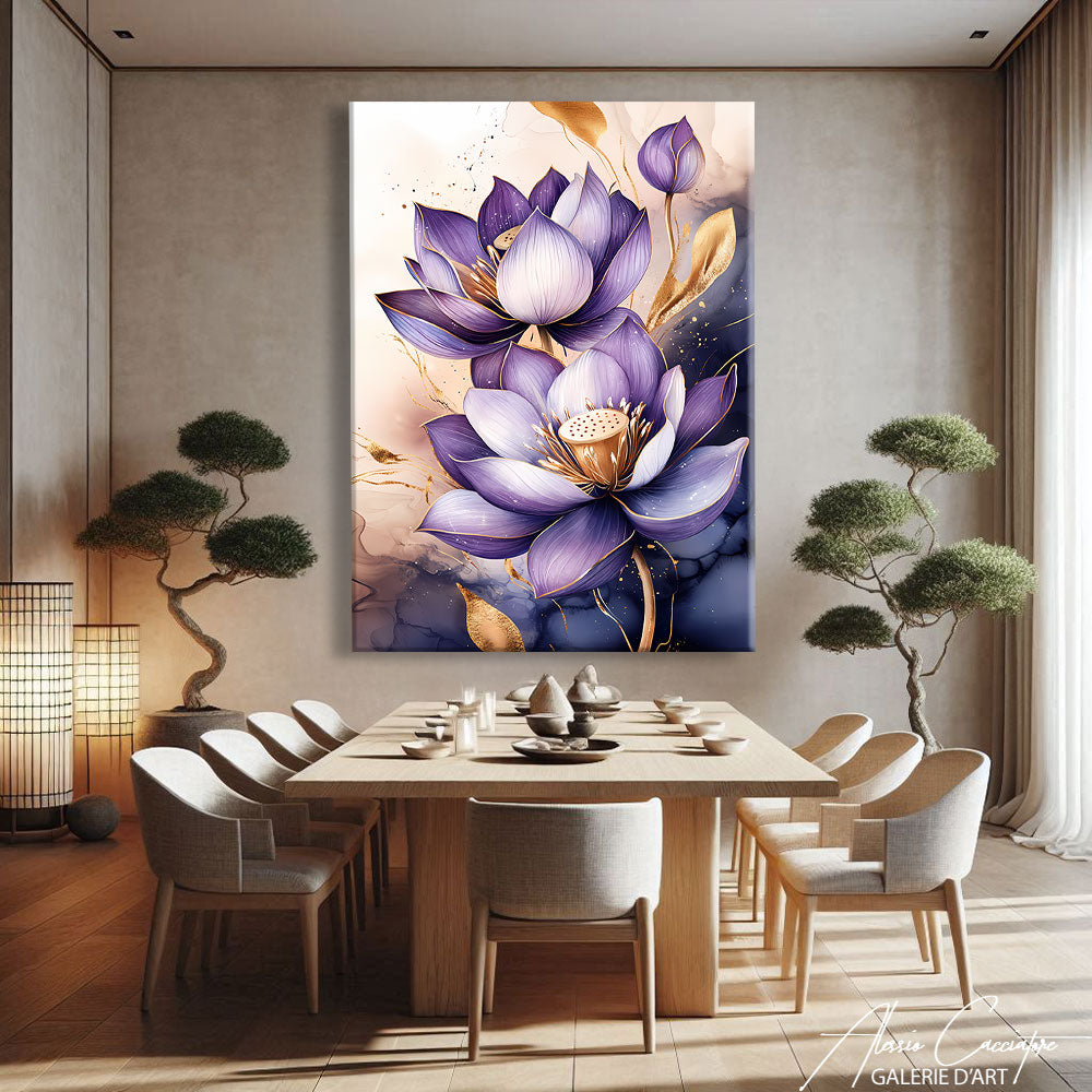Tableau Avec Fleur de Lotus
