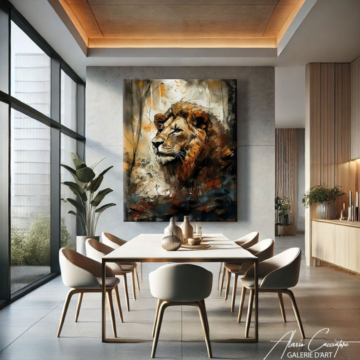 Tableau Lion Coloré