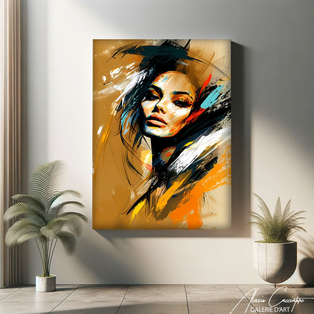 tableau visage femme