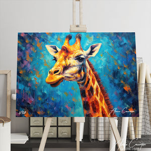tableau girafe moderne