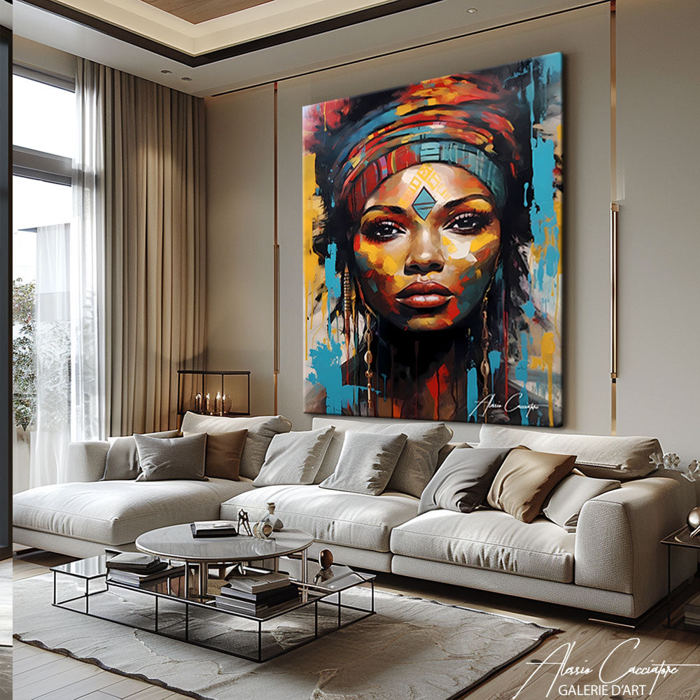 tableau femme africaine