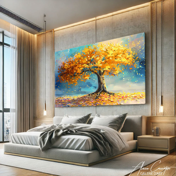 tableau arbre de vie bleu