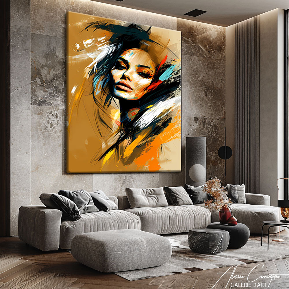 tableau femme abstrait