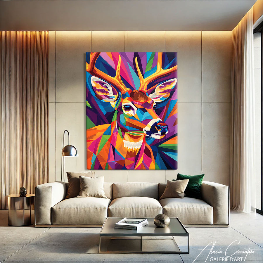 Tableau Cerf Moderne
 – mise en situation