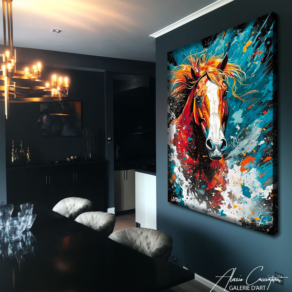 tableau cheval moderne