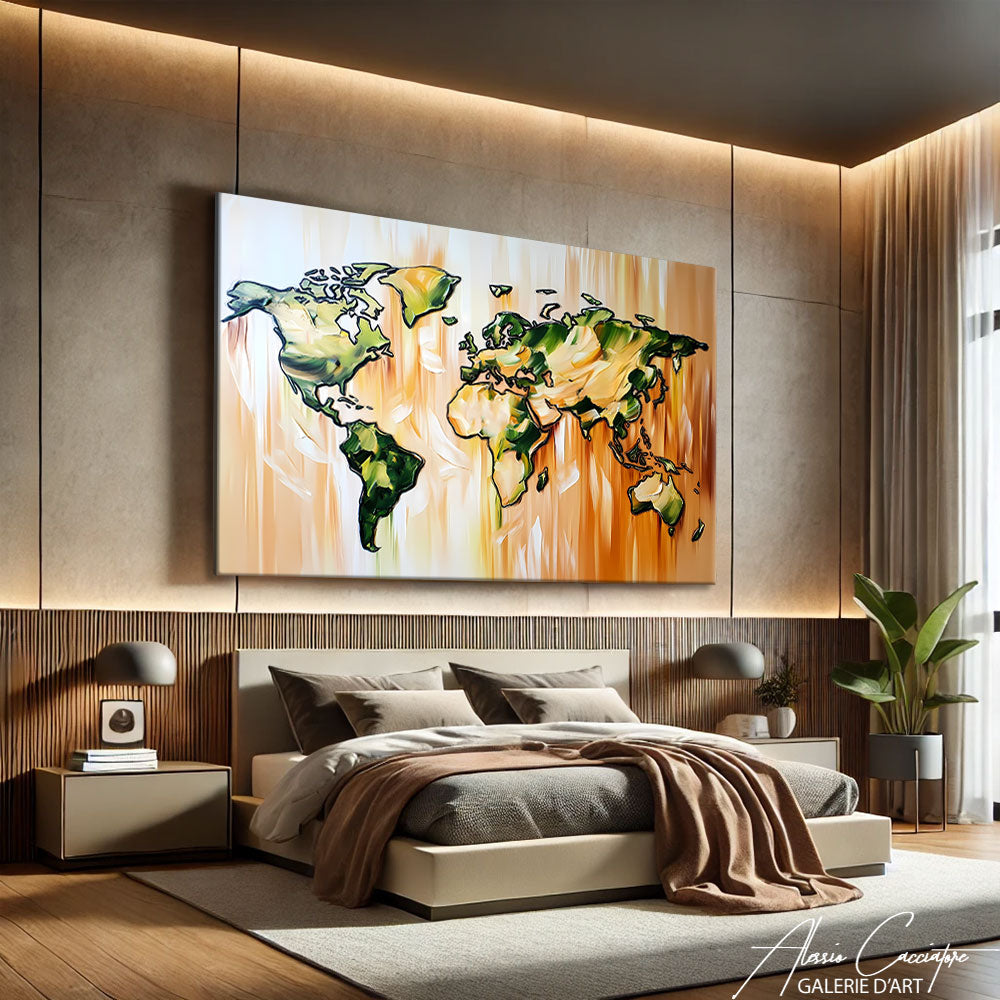 Toile Carte du Monde
