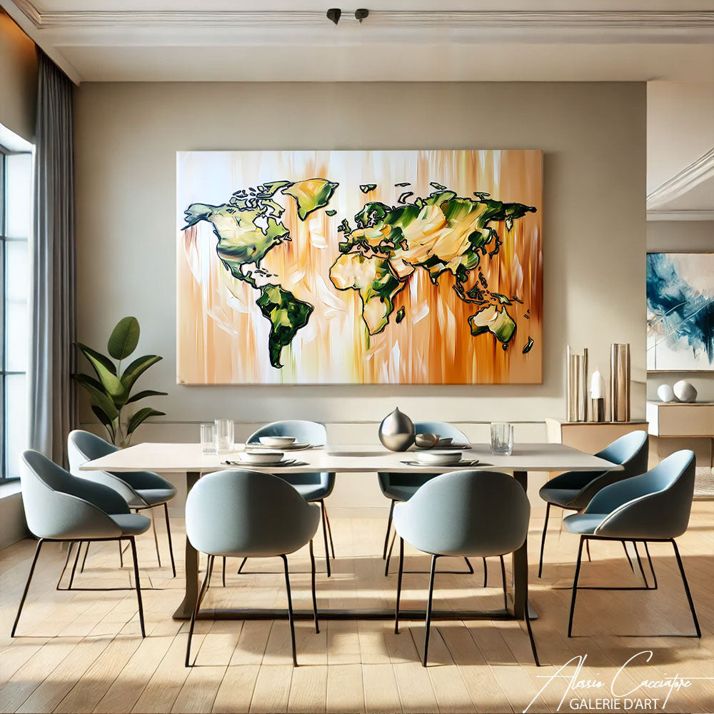Tableau Mappemonde Moderne
