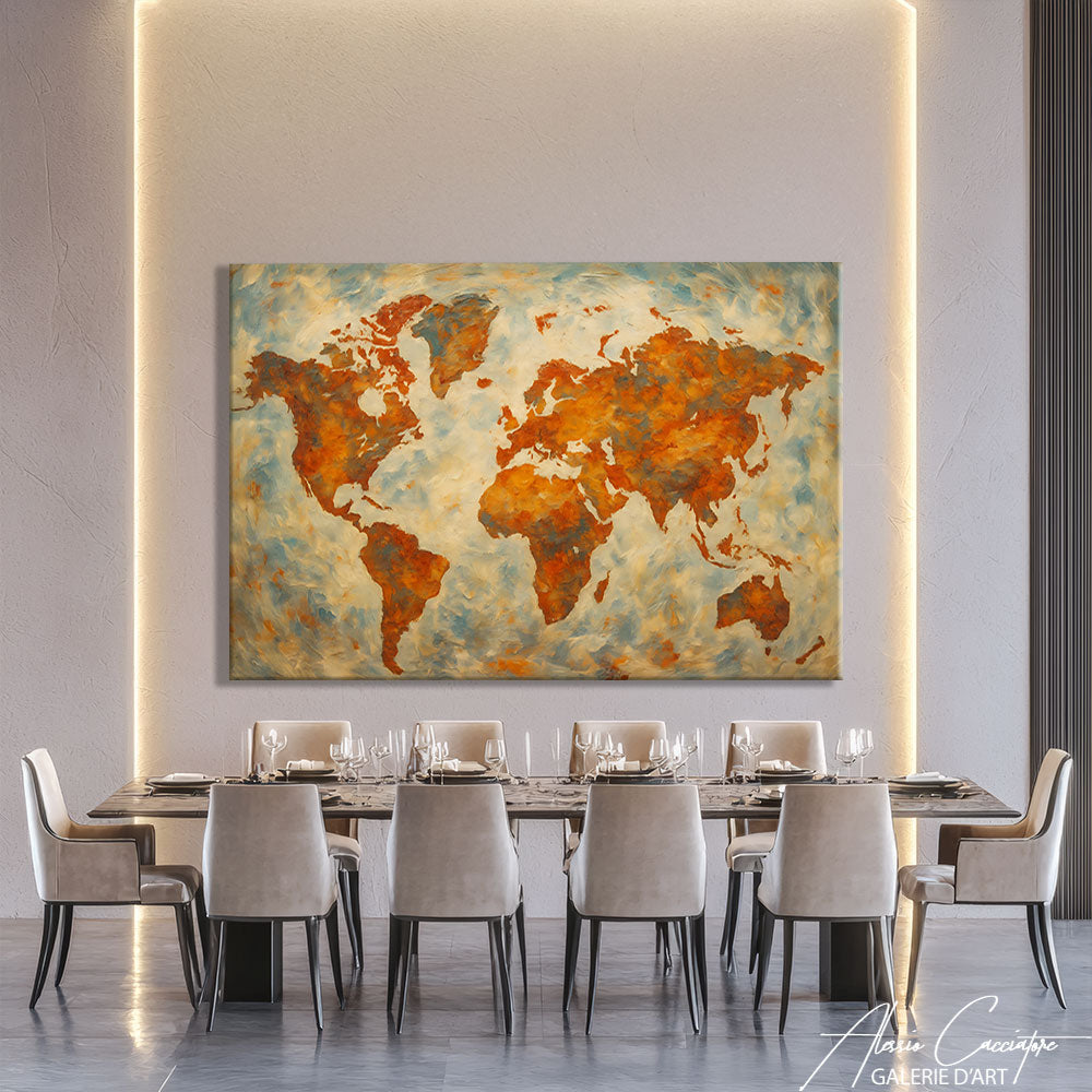 Tableau mappe monde
