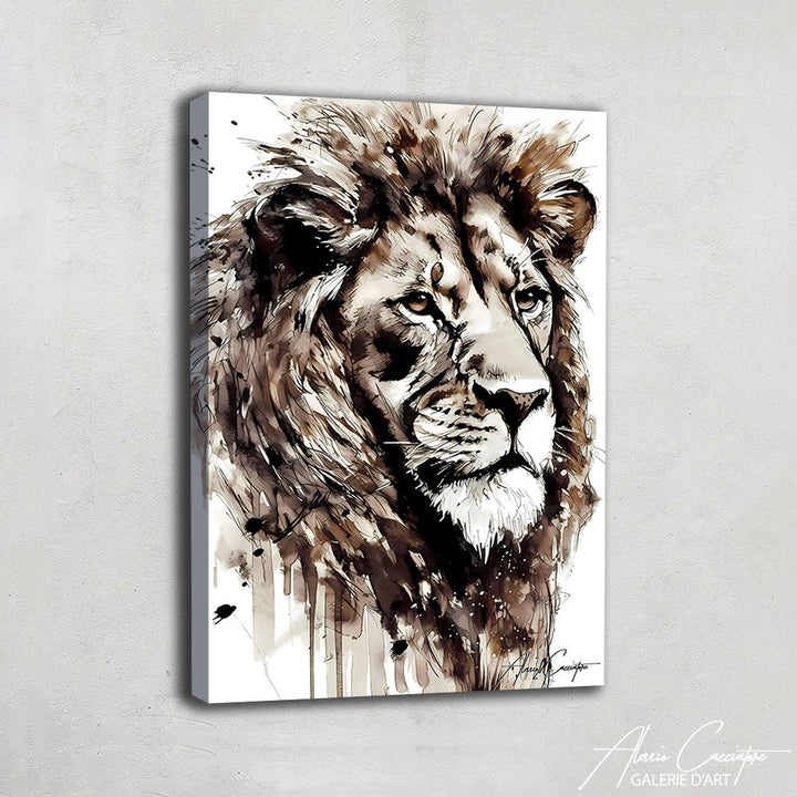 Tableau Lion Blanc