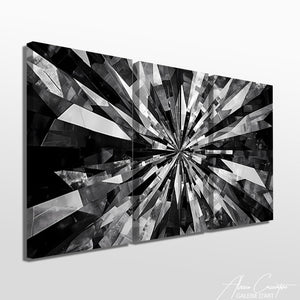 Tableau Triptyque Noir Et Blanc