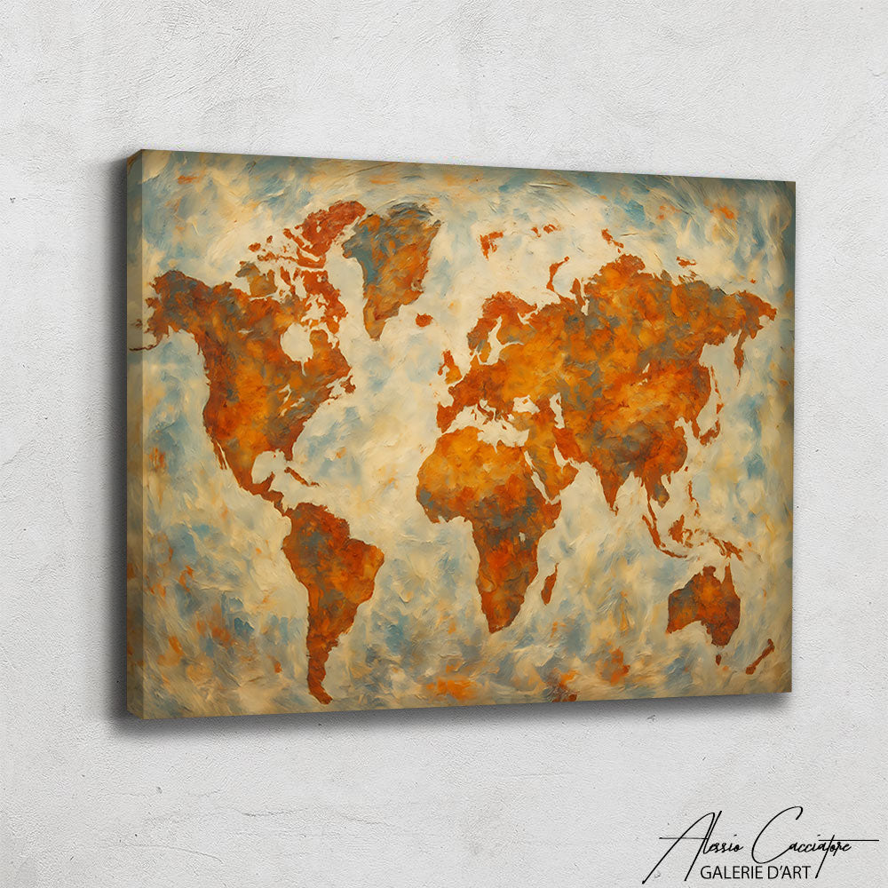 Map monde tableau