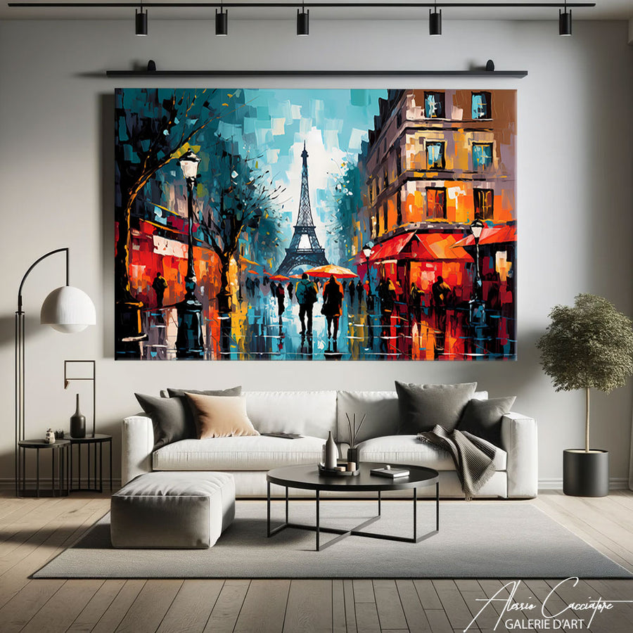 Tableau Tour Eiffel Peintre – mise en situation