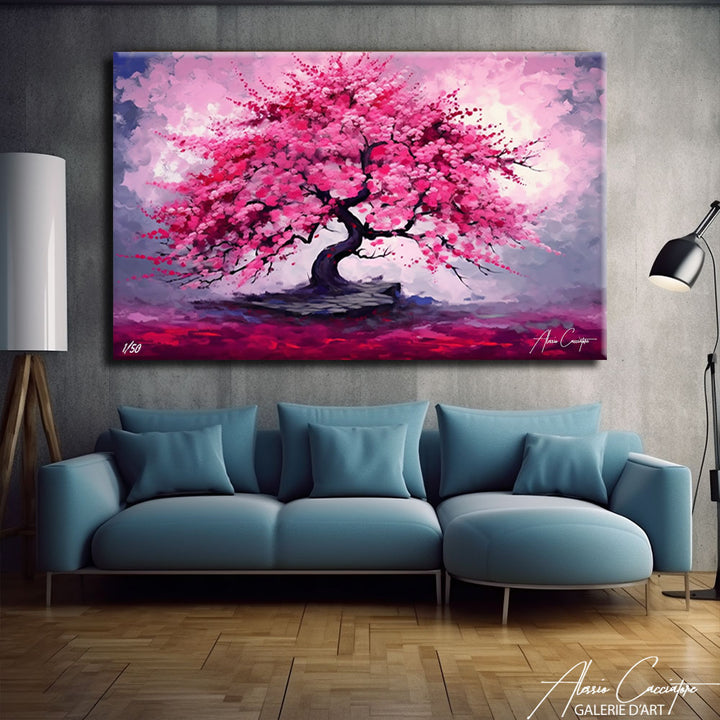 peinture cerisier japonais
