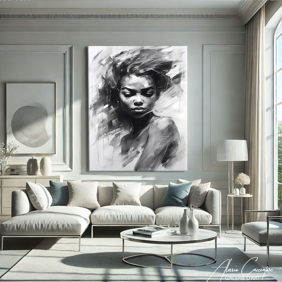 Tableau Portrait Africain – mise en situation