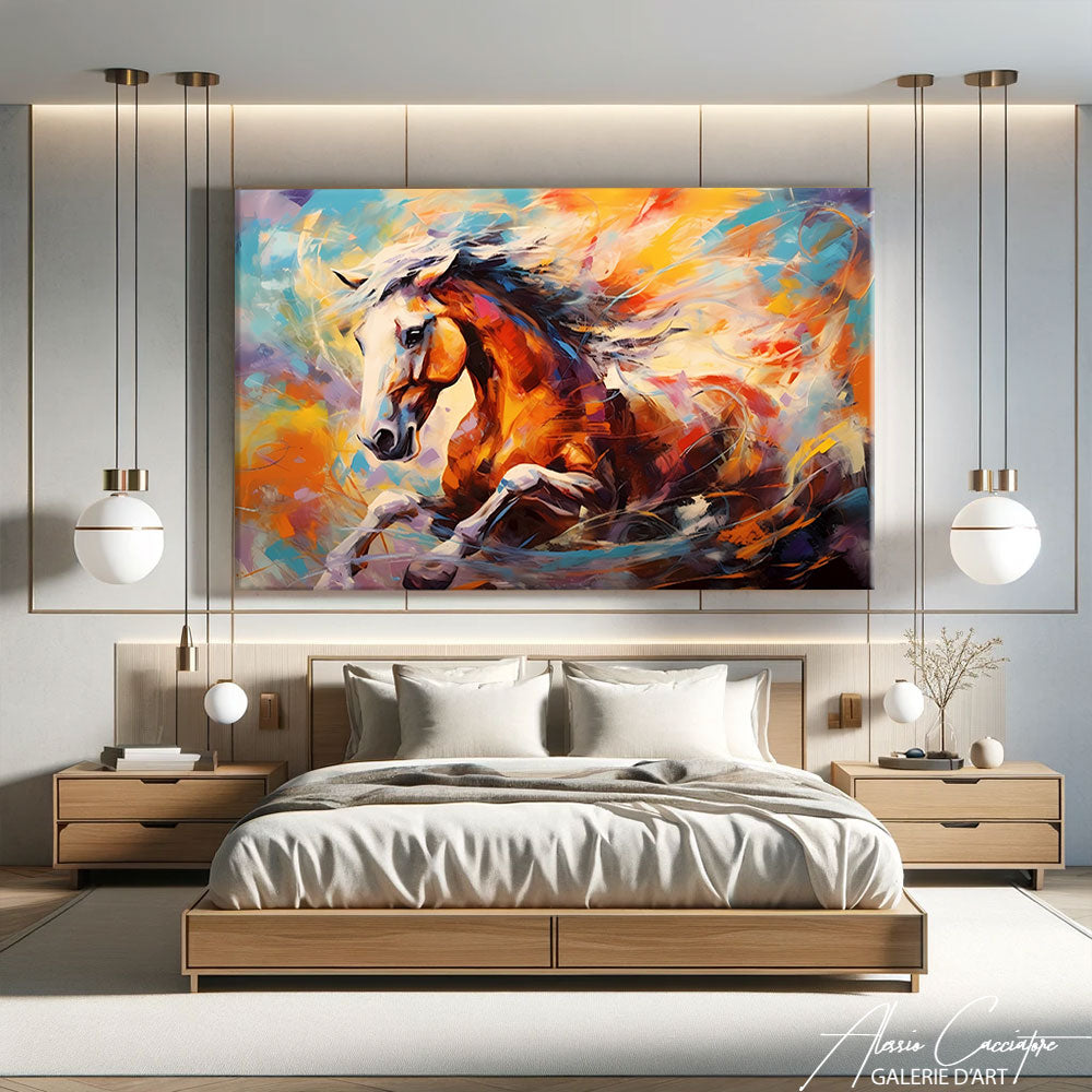 tableau cheval moderne
