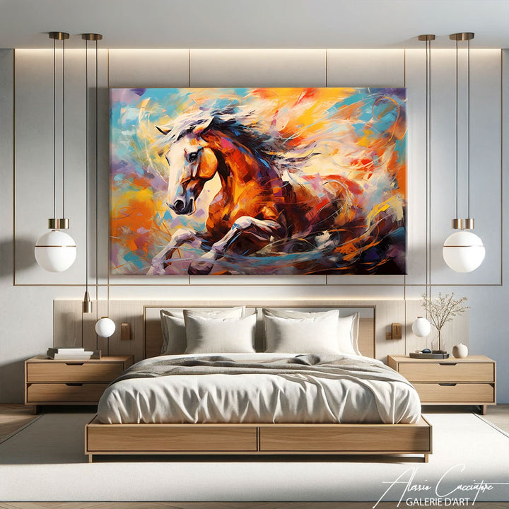 tableau cheval moderne
