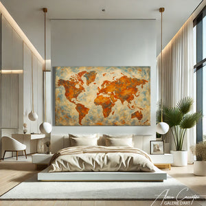 Map monde tableau