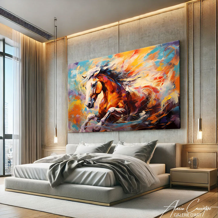 tableau cheval coloré
