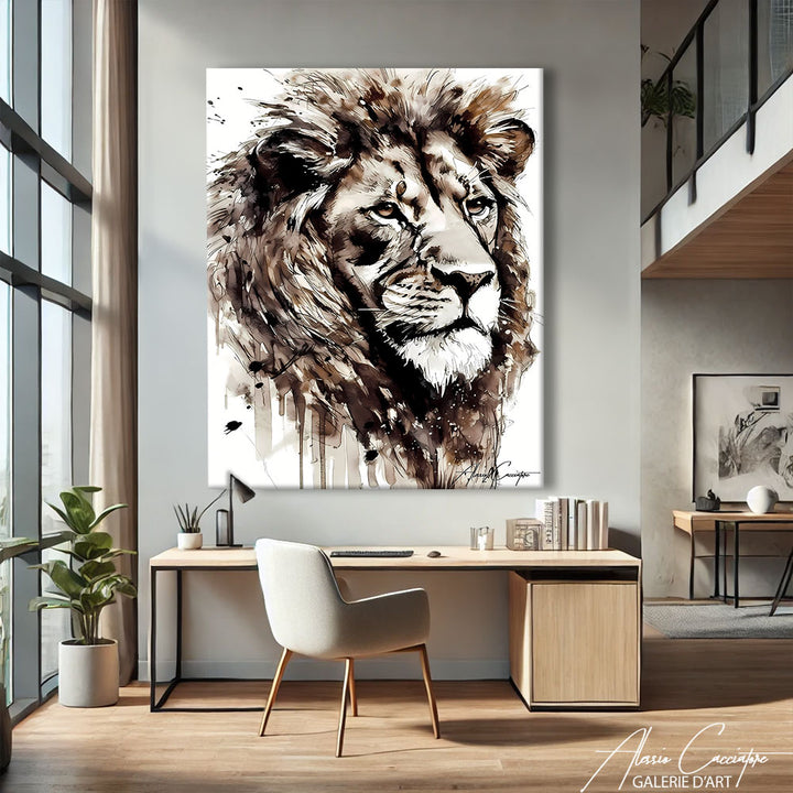 Tableau Lion peinture