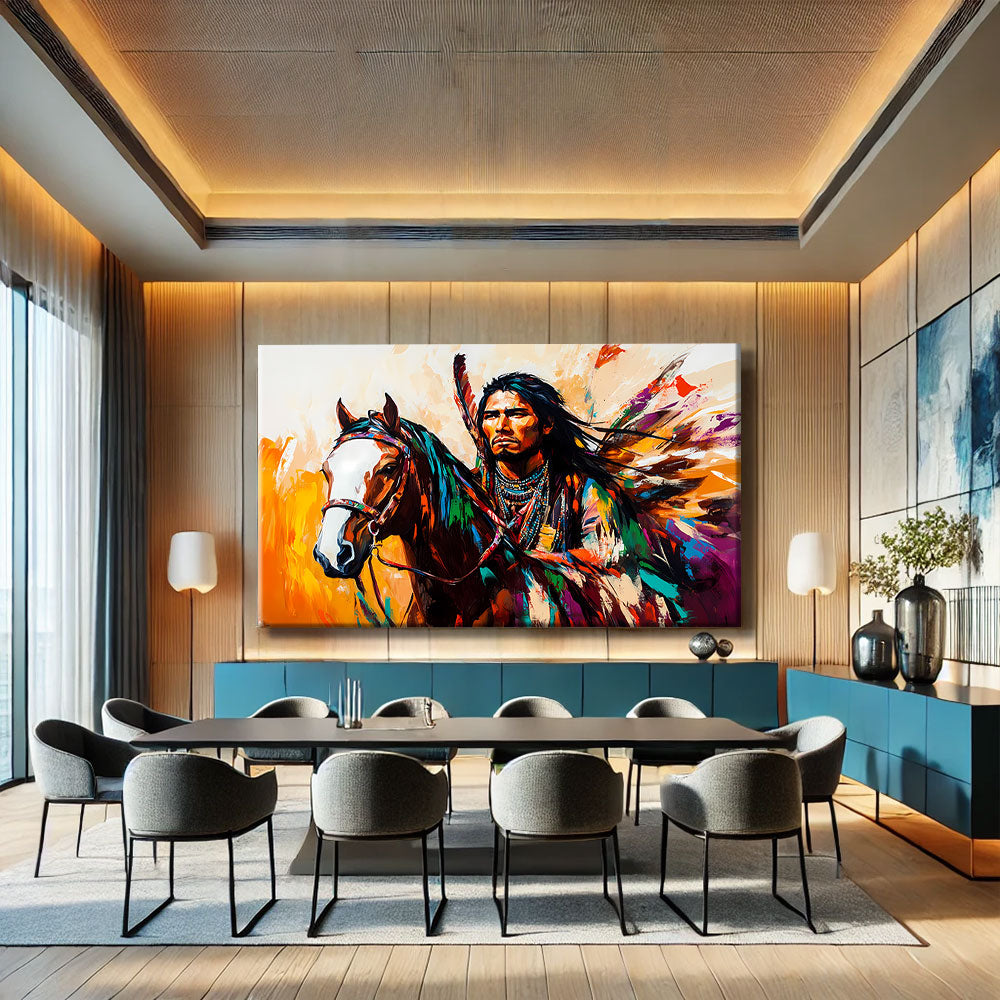 Tableau Indigène abstrait 
